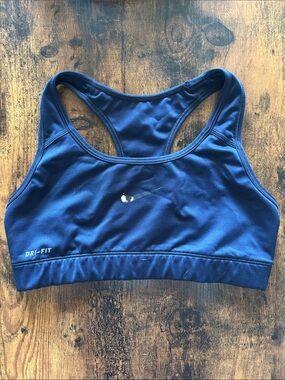 Nike Pro Navy Blue Racerback Sports Bra Small